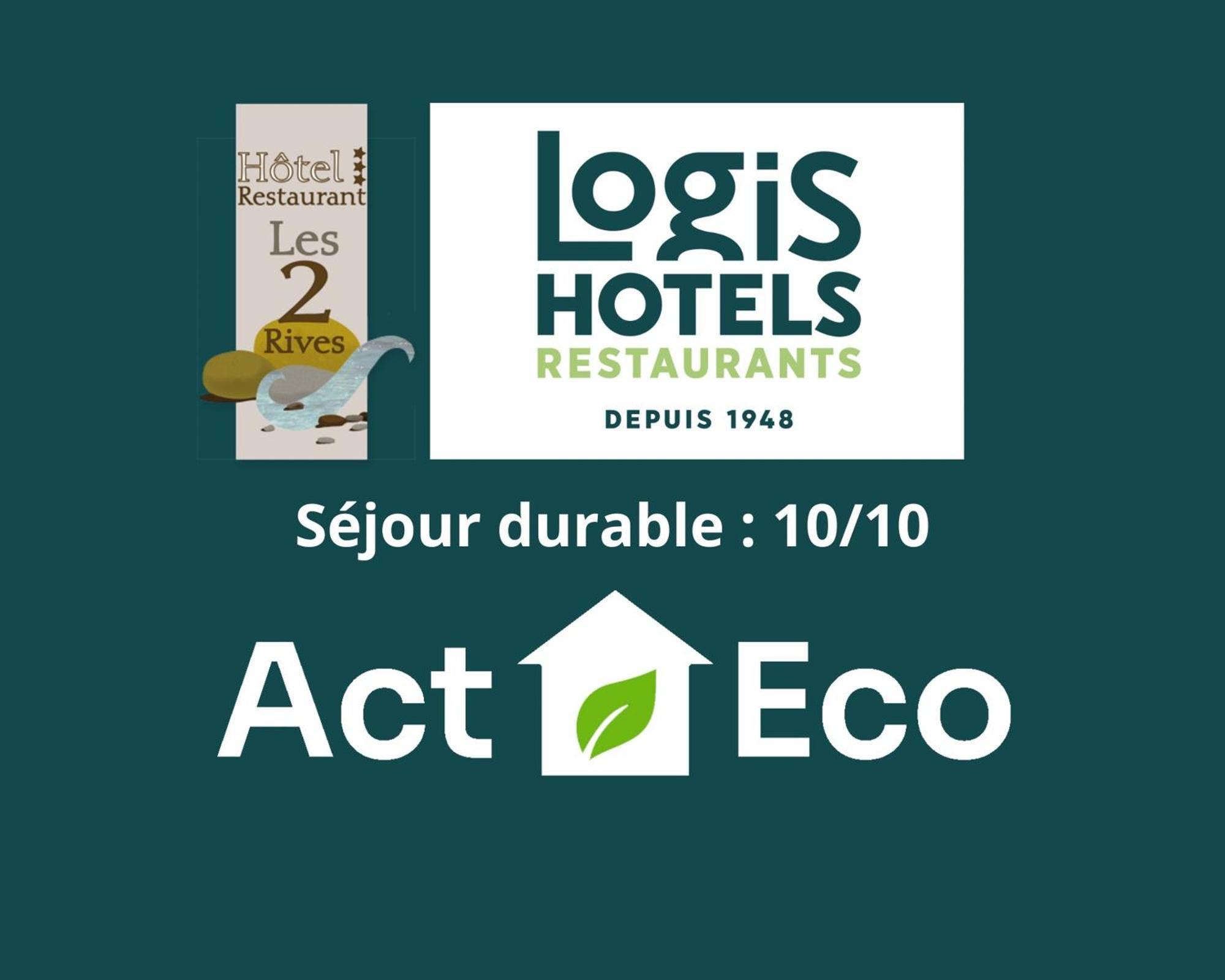 Logis Hotel Restaurant Les 2 Rives - A75, En Bordure De Riviere Banassac Kültér fotó